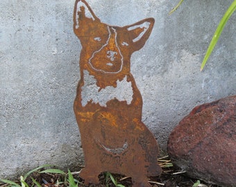 Australian Cattle Dog Corten Steel Dog Silhouette | Rust Art | Garden Décor | Pet Memorial | Spring Garden Gift | My Metal Rescue