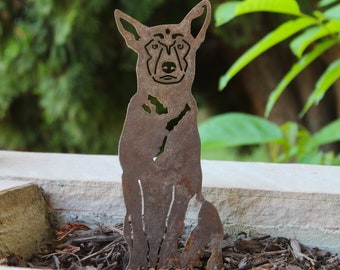 Belgian Malinois Corten Steel Dog Silhouette | Rust Art | Garden Décor | Pet Memorial | Spring Garden Gift | My Metal Rescue