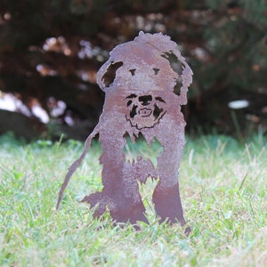 Bearded Collie Corten Steel Dog Silhouette | Rust Art | Garden Décor | Pet Memorial | Spring Garden Gift | My Metal Rescue