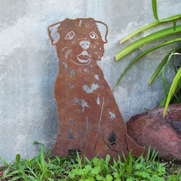 Border Terrier Corten Steel Dog Silhouette | Rust Art | Garden Décor | Pet Memorial | Spring Garden Gift | My Metal Rescue