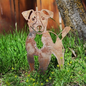 Jack Russell Terrier Corten Steel Dog Silhouette | Rust Art | Garden Décor | Pet Memorial | Spring Garden Gift | My Metal Rescue
