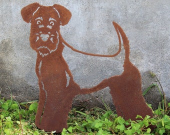 Welsh Terrier Corten Steel Dog Silhouette | Rust Art | Garden Décor | Pet Memorial | Spring Garden Gift | My Metal Rescue