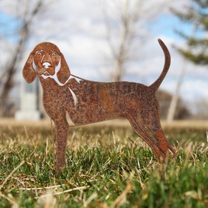 Redbone Coonhound Corten Steel Dog Silhouette | Rust Art | Garden Décor | Pet Memorial | Spring Garden Gift | My Metal Rescue