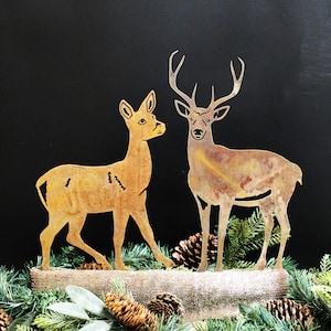 Deer Corten Steel Animal Silhouette | Rust Art | Garden Décor | Pet Memorial | Spring Garden Gift | My Metal Rescue