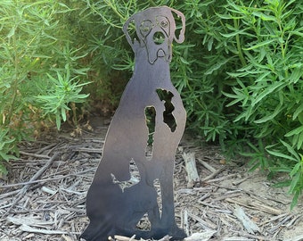 Great Dane Corten Steel Dog Silhouette | Rust Art | Garden Décor | Pet Memorial | Spring Garden Gift | My Metal Rescue