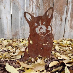 Corgi Corten Steel Dog Silhouette | Rust Art | Garden Décor | Pet Memorial | Spring Garden Gift | My Metal Rescue