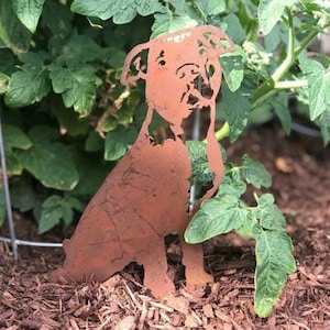 American Pit Bull Terrier Corten Steel Dog Silhouette | Rust Art | Garden Décor | Pet Memorial | Spring Garden Gift | My Metal Rescue