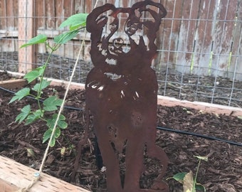 Australian Shepherd Corten Steel Dog Silhouette | Rust Art | Garden Décor | Pet Memorial | Spring Garden Gift | My Metal Rescue