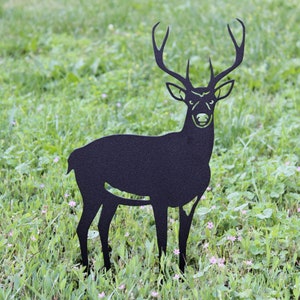 Deer Black Metal Animal Silhouette | Yard Art | Garden Décor | Pet ...
