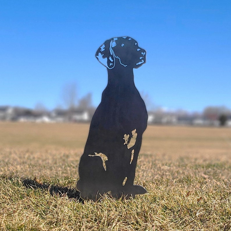 Vizsla Corten Steel Dog Silhouette Rust Art Garden Décor Pet Memorial Spring Garden Gift My Metal Rescue image 3