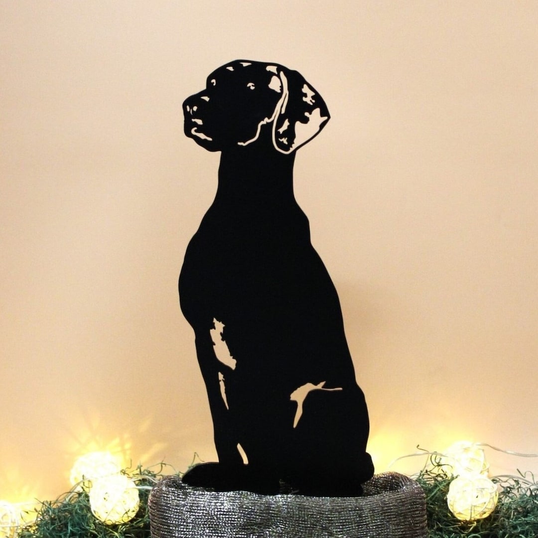 Rhodesian Ridgeback Black Metal Dog Silhouette | Yard Art | Garden ...