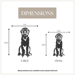 Sitting Golden Retriever Corten Steel Dog Silhouette | Rust Art | Garden Décor | Pet Memorial | Spring Garden Gift | My Metal Rescue Bild 3
