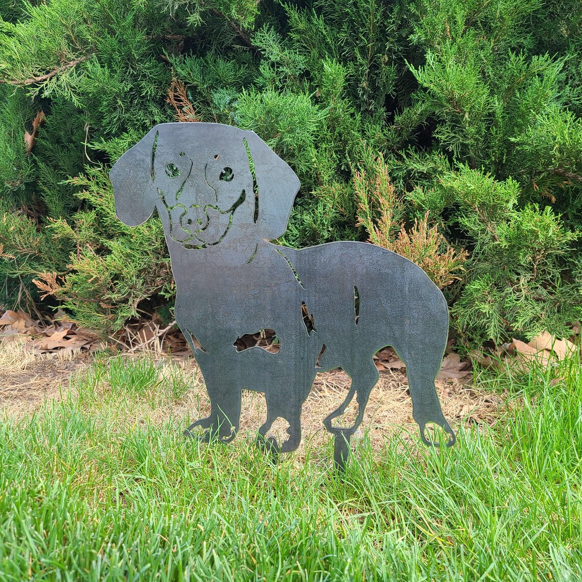 Dachshund Metal Dog Silhouette Rust Art Garden Décor Pet Etsy