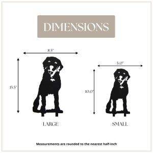 Labrador Retriever Black Metal Dog Silhouette | Yard Art | Garden Décor | Pet Memorial | Spring Garden Gift | My Metal Rescue image 2