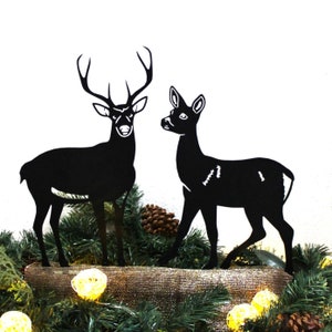 Deer Black Metal Animal Silhouette | Yard Art | Garden Décor | Pet Memorial | Spring Garden Gift | My Metal Rescue