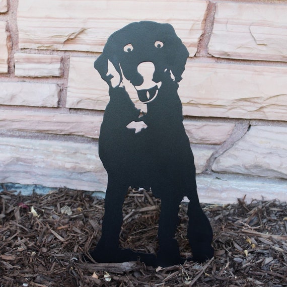 Labrador Retriever Black Metal Dog Silhouette | Yard Art | Garden Décor | Pet Memorial | Spring Garden Gift | My Metal Rescue