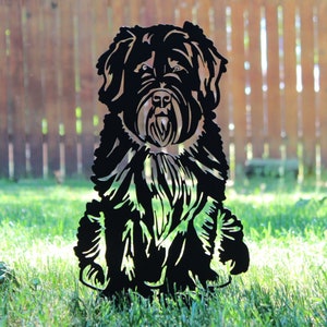 Soft Coated Wheaten Terrier Black Metal Dog Silhouette | Yard Art | Garden Décor | Pet Memorial | Spring Garden Gift | My Metal Rescue
