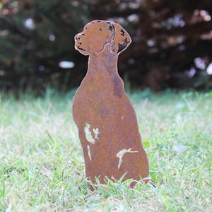 Vizsla Corten Steel Dog Silhouette Rust Art Garden Décor Pet Memorial Spring Garden Gift My Metal Rescue image 2