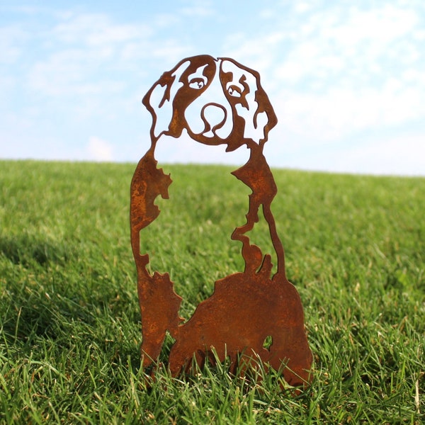 Bernese Mountain Dog Corten Steel Dog Silhouette | Rust Art | Garden Décor | Pet Memorial | Spring Garden Gift | My Metal Rescue