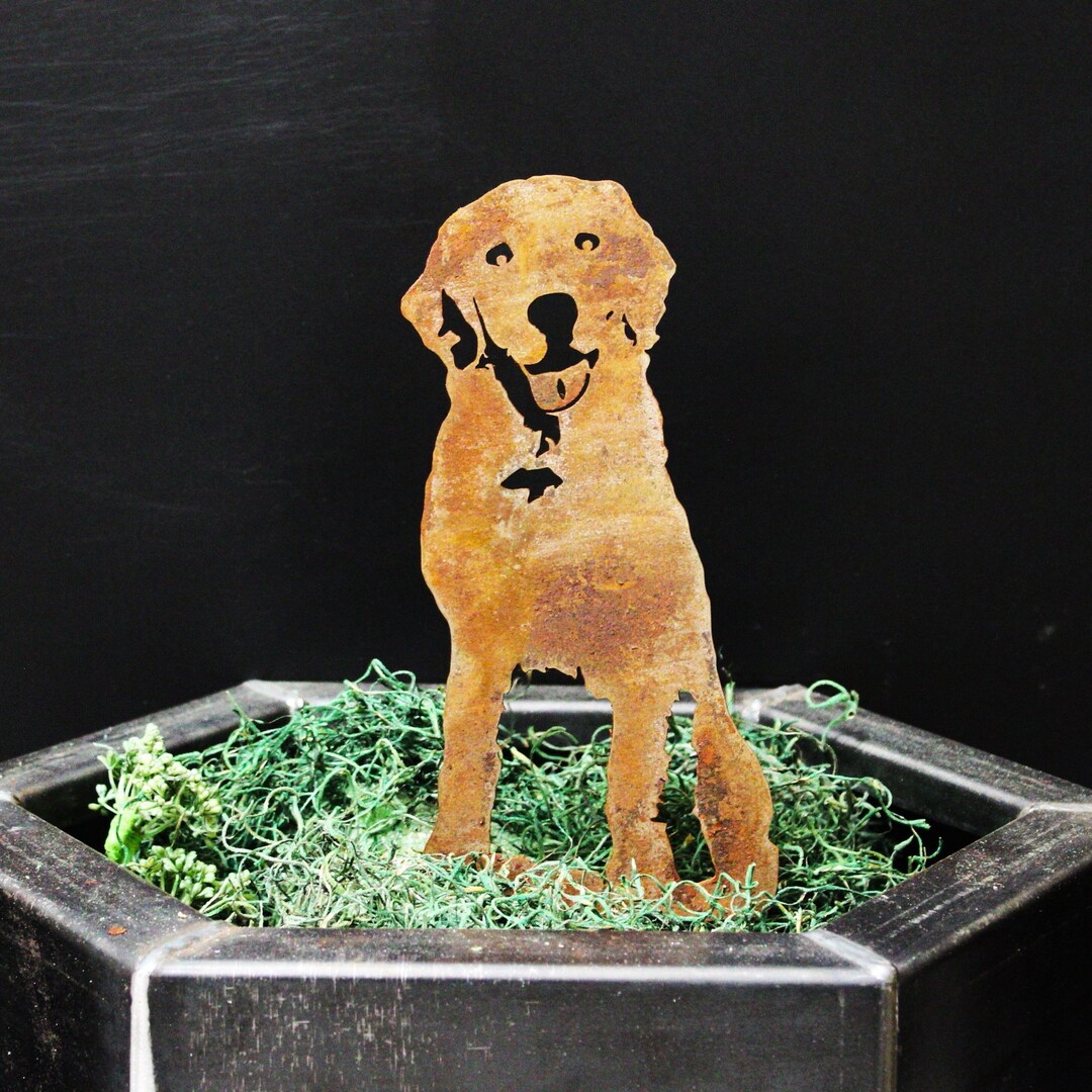 Labrador Retriever Corten Steel Dog Silhouette Rust Art - Etsy