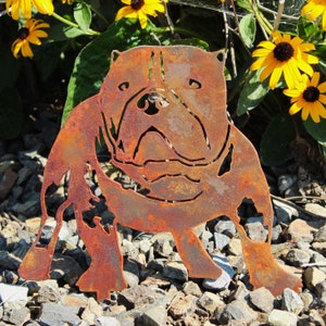 American Bully Corten Steel Dog Silhouette | Rust Art | Garden Décor | Pet Memorial | Spring Garden Gift | My Metal Rescue