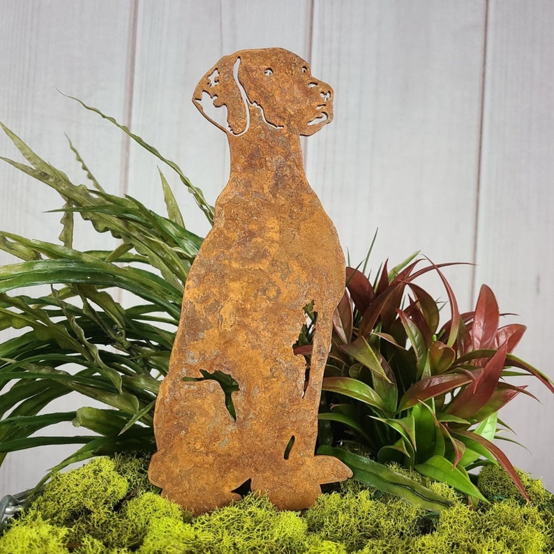 Vizsla Corten Steel Dog Silhouette Rust Art Garden Décor Pet Memorial Spring Garden Gift My Metal Rescue image 4