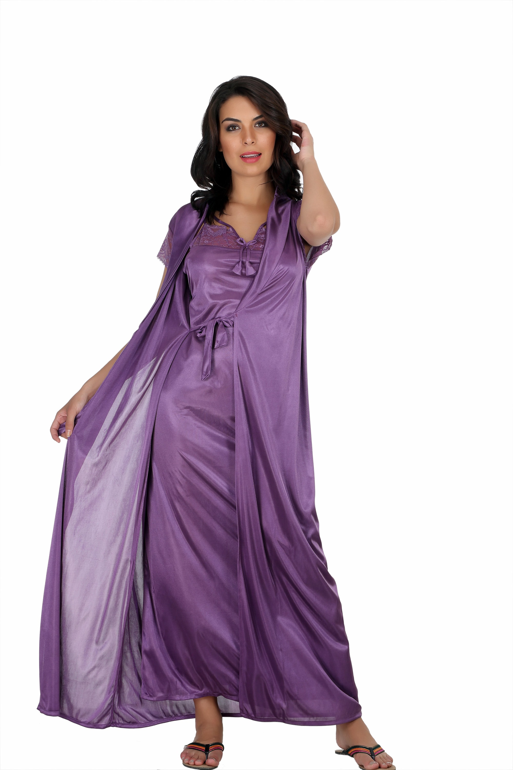 Satin Nightgown Comfy Nightwear for Women Long Night Gown Etsy