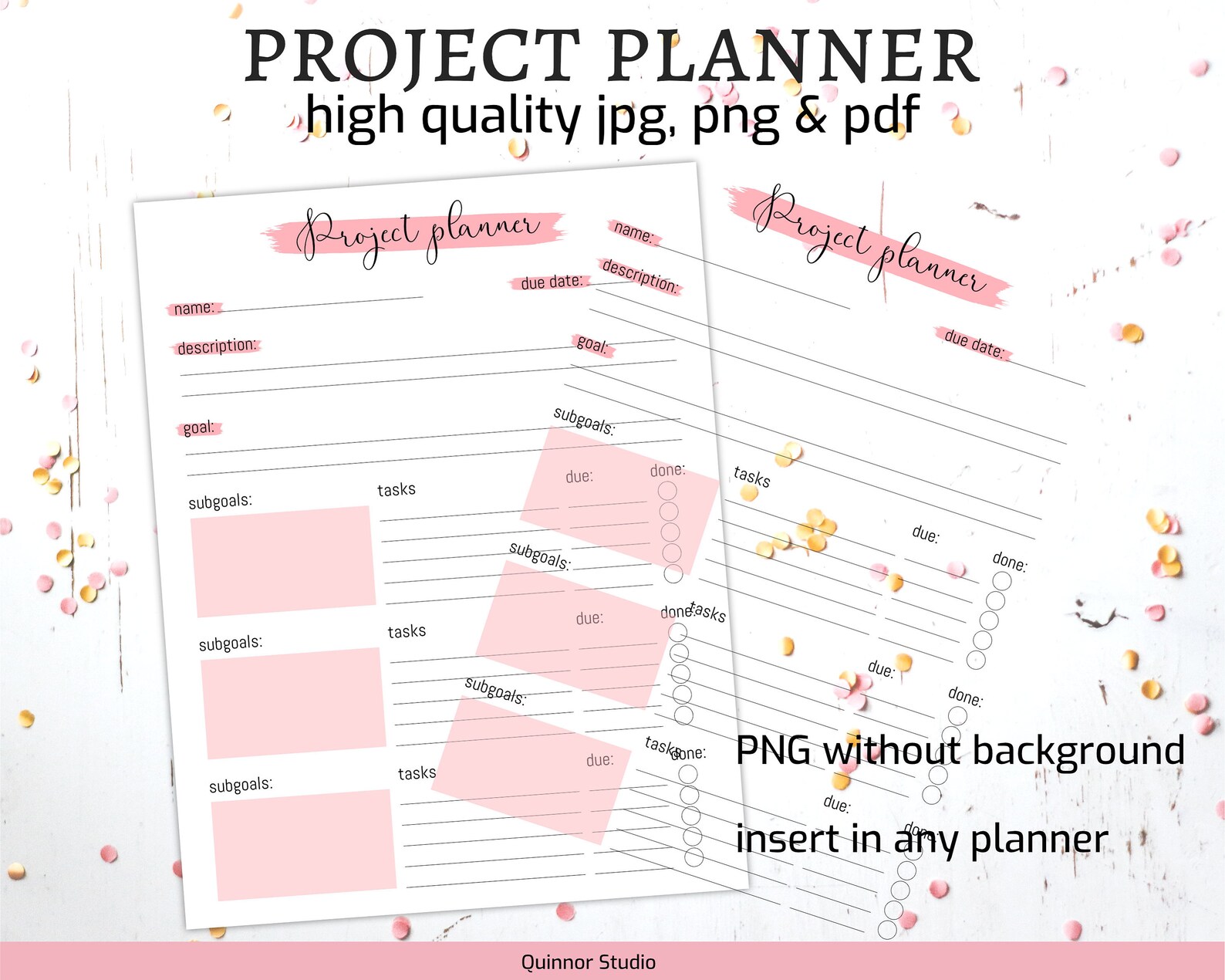 Digital project management insert for GoodNotes project Etsy España