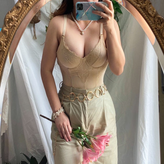 Vintage lace corset/ bustier | size 8-10