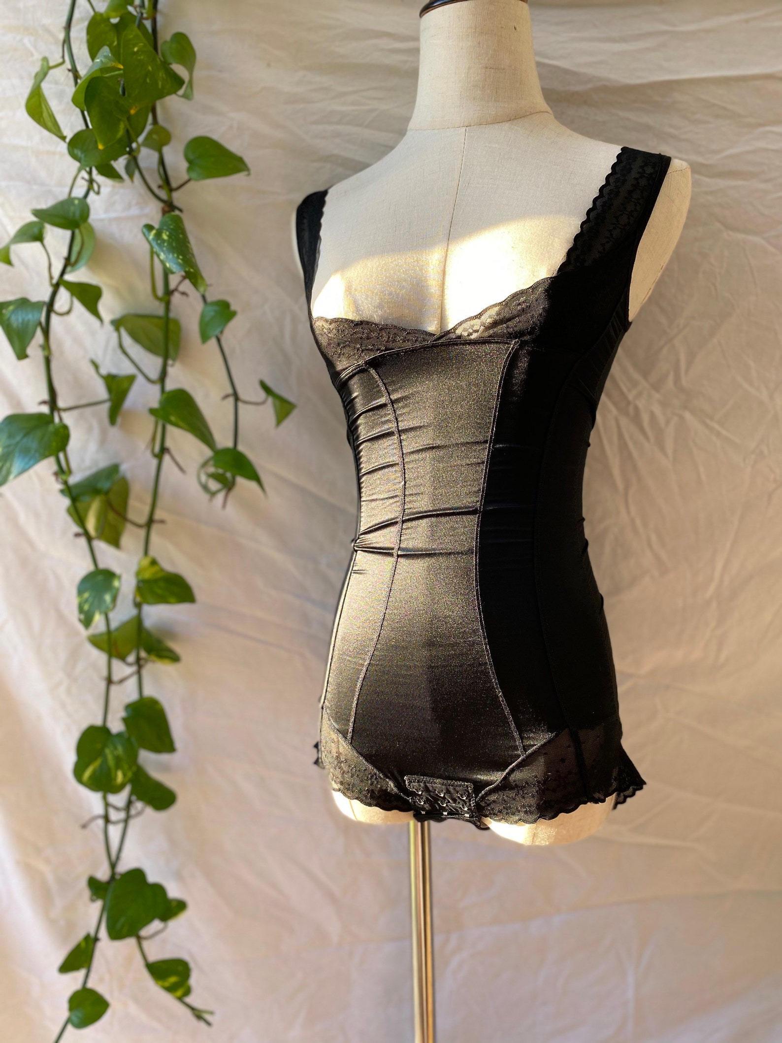 lace shapewear teddy romper Etsy