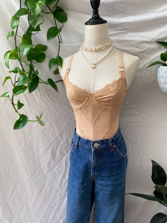 Vintage lace corset/ bustier | size 8-10