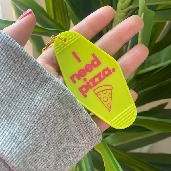 Pizza Keychain - Etsy