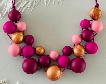 Unique Lightweight Statement Chunky Necklace, mothers day, Birthday present girlfriend wife sister present mum mom Easter gift