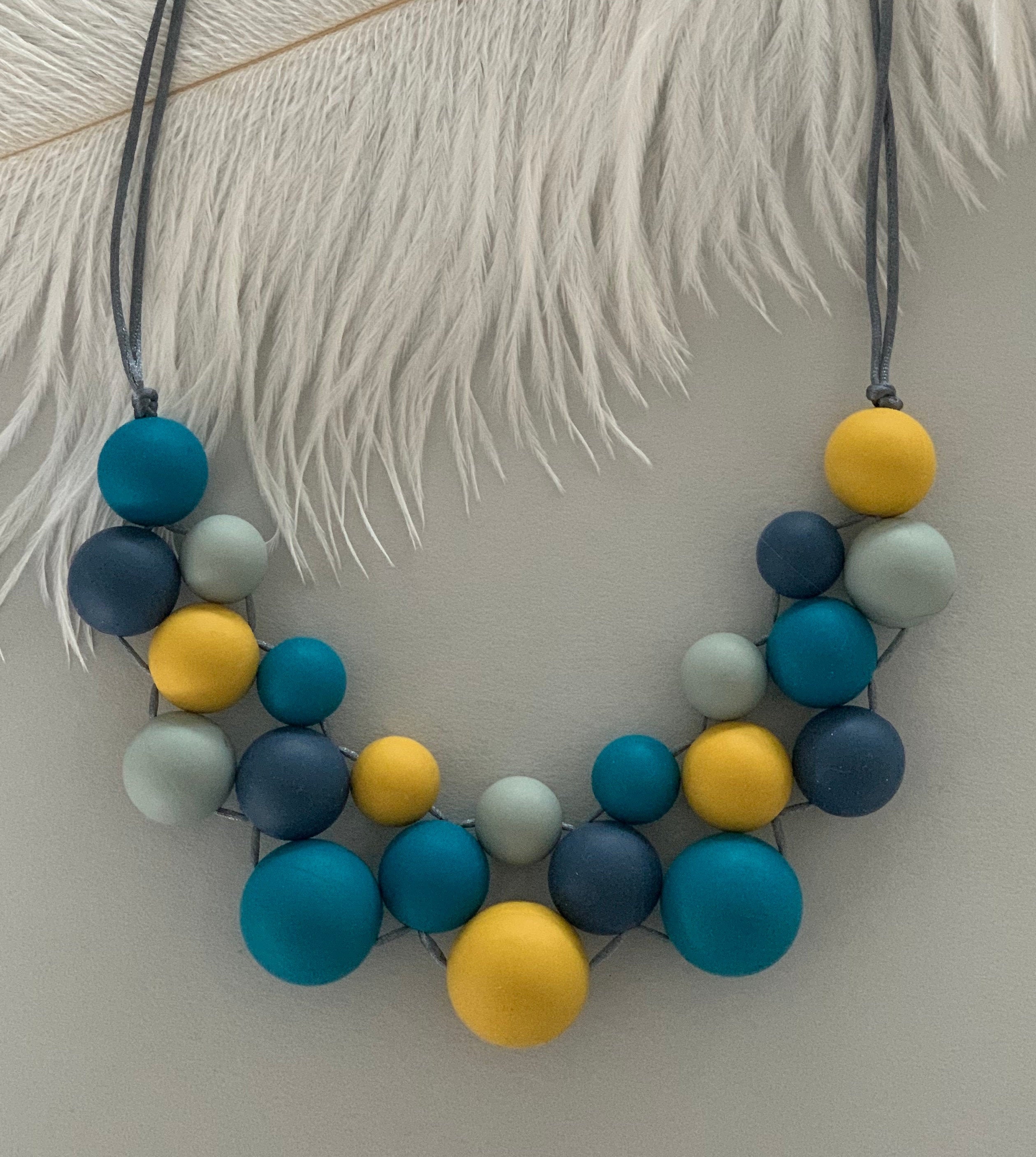 Unique Lightweight Statement Necklace, Chunky Necklace, Bib Necklace,…