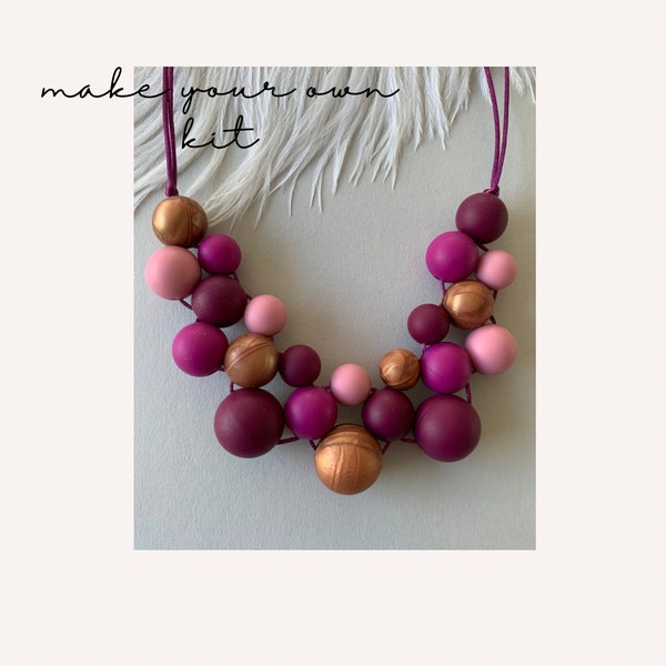 Make your own unique lightweight statement necklace, adult craft kit, DIY, craft gift, mum mom her, mothers day, Relax, beginner Easter