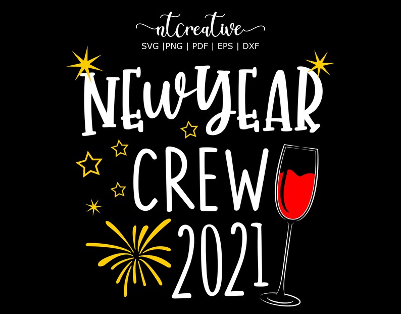 New Years SVG Champagne svg Cheers Happy New Year 2021 New | Etsy