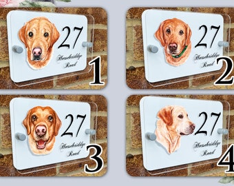 Labrador House plaque,  Personalised House Sign, , Pet House Number Sign