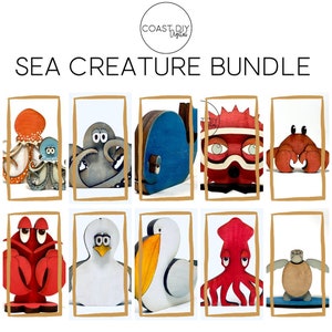 Sea Creature Bundle | Seaside Village | Laser File | SVG | Glowforge Ready