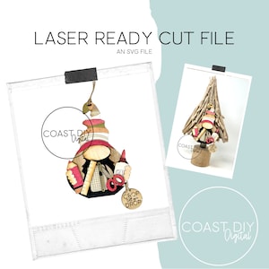 Crafty Gal Ornament Maker SVG Digital File | Glowforge Ready | Laser | Gnome