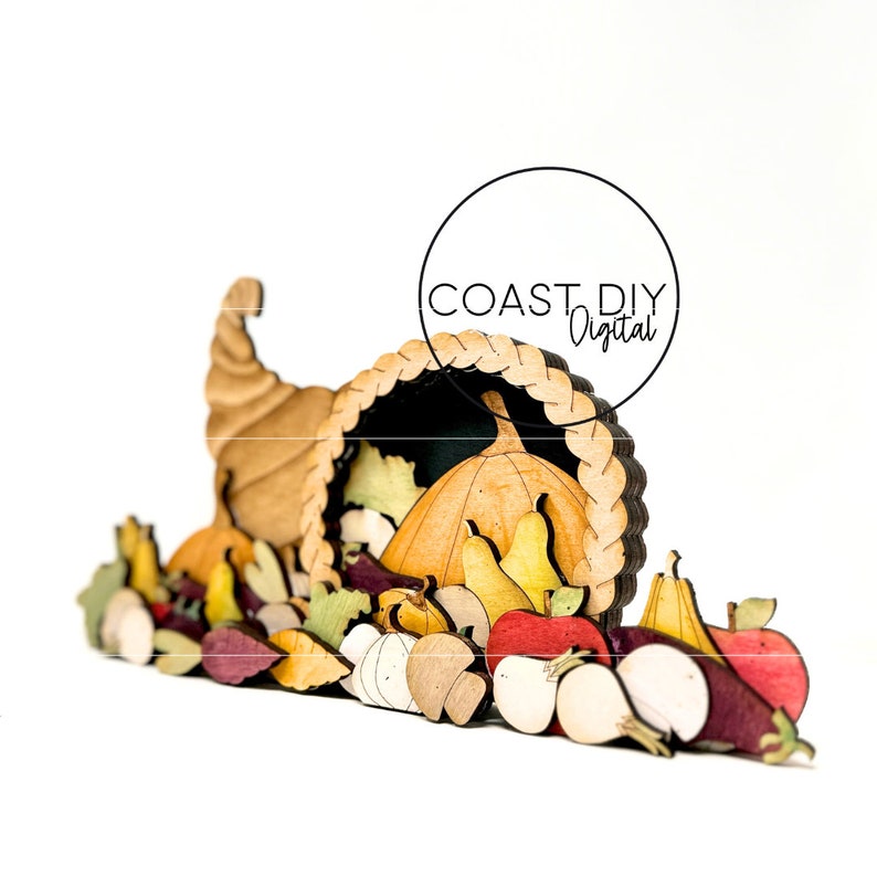 Cornucopia Shelf Sitter Laser File | Fruits and Vegetables | Glowforge ...