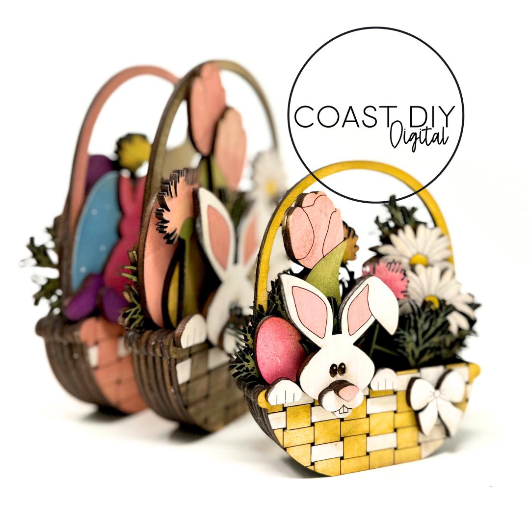 Easter Basket | Dimensional SVG Digital File | Glowforge Ready - Etsy