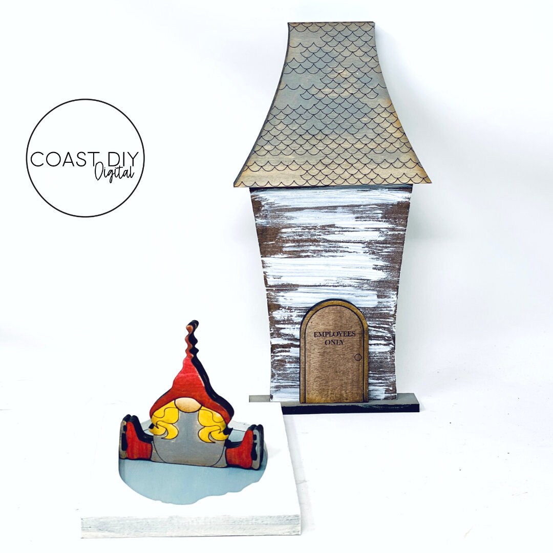 Christmas Village Ice Skating Rink Elves Ready Etsy