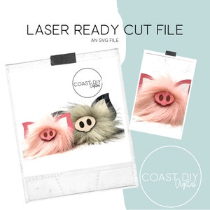 Pom Pom Schwein Holz Add On SVG-Datei | Digitaler Download | Glühschmiede | Laser Datei