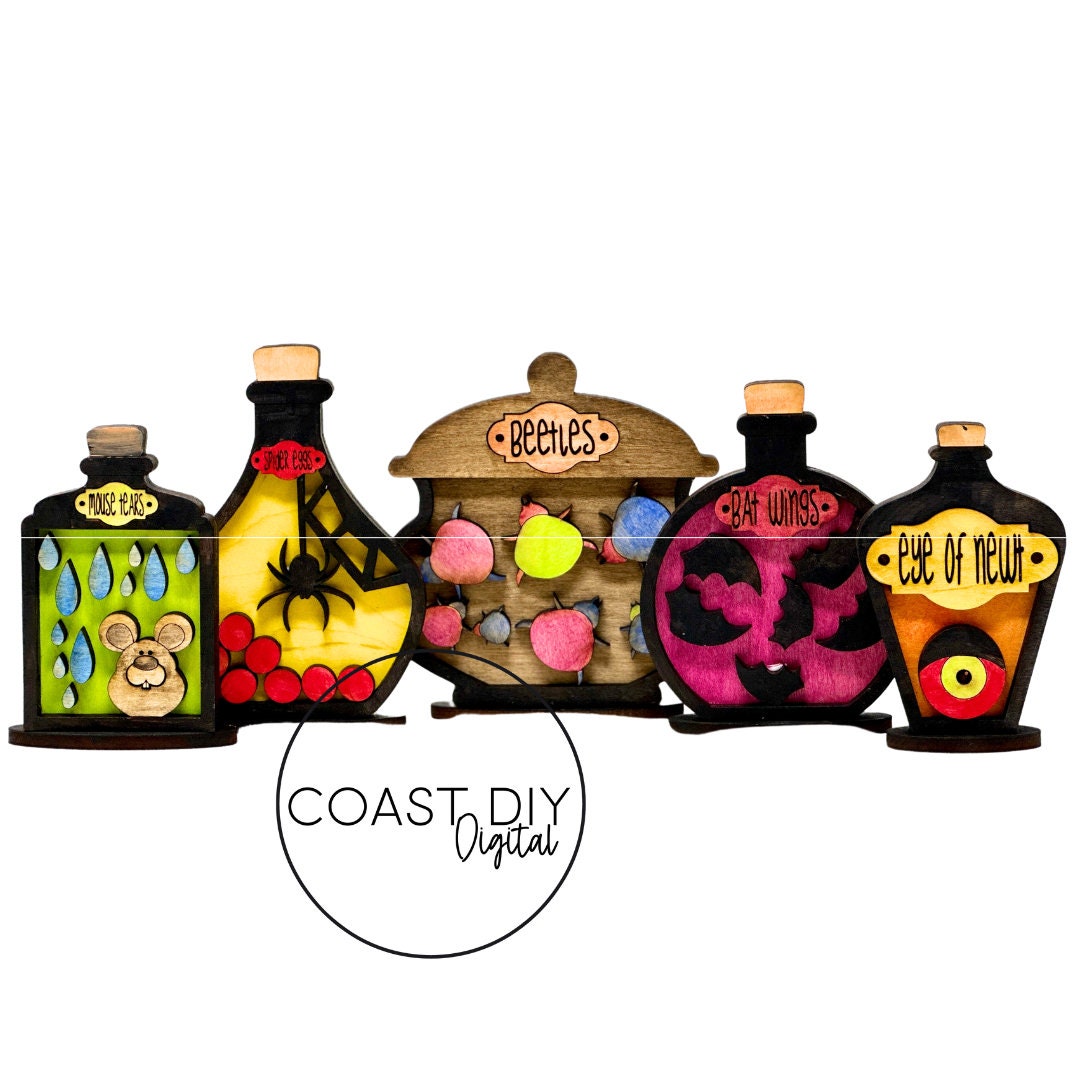 Potion Svg Files Potions SVG Digital File | Glowforge Ready | Laser | Halloween Decor ...