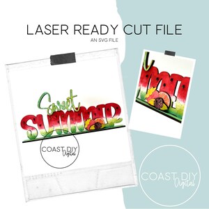 Digitaal SVG-bestand zoete zomerwoorden | Klaar voor Glowforge | Plankhouder | Fruit