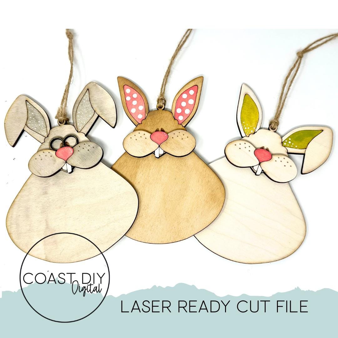 Bunny Tags | SVG Digital File | Glowforge Ready | Basket Tags - Etsy