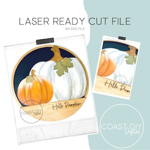 Hello Pumpkin SVG Digital File | Glowforge Ready | Fall | Autumn | Thanksgiving