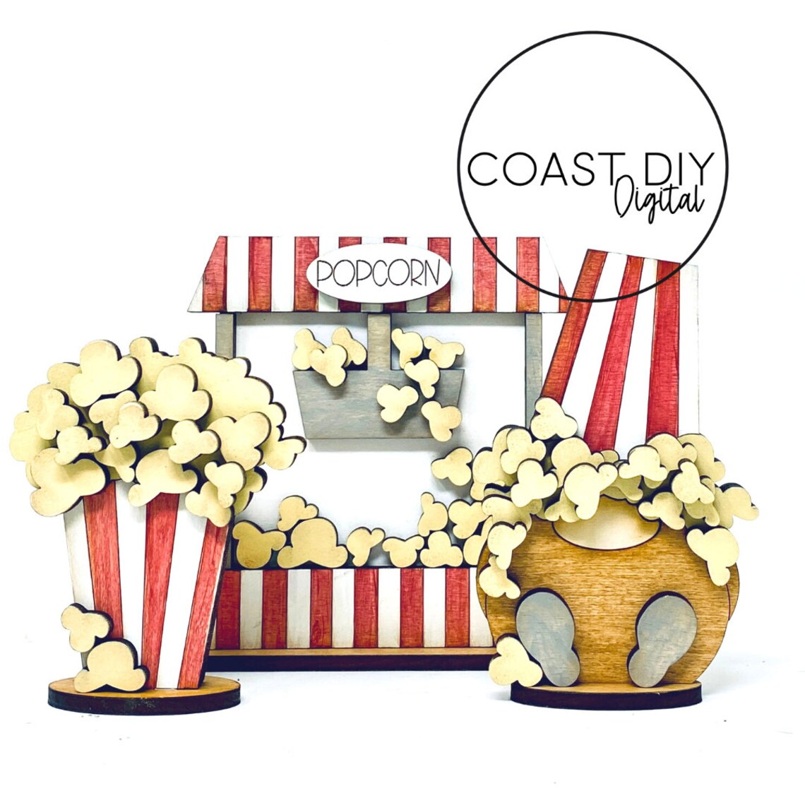 Popcorn Bar SVG Digital Download Theater Room Tiered Tray Etsy