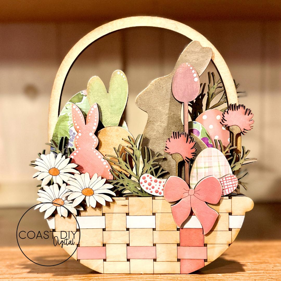 Easter Basket | Dimensional SVG Digital File | Glowforge Ready - Etsy