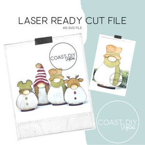 Sgnomes SVG Digital File | Glowforge Ready | Laser | Snowman | Gnomes